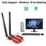 WiFi 6 Card AX 3000Mbps PCIe Network Card AX200 802.11AX 2.4Ghz/5.8Ghz with Bluetooth 5.1 & Heat Sink Wireless PCI Express Wi-Fi Adapters Dual Band Antenna for Windows 10 64-bit