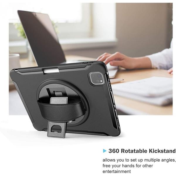 Apple iPad Pro 11" 1st / 2nd Gen / 3rd Gen / 4th Gen - Heavy Duty Shockproof Rotatable Case with Kickstand