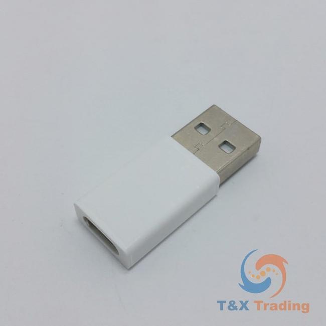 USB Type C Female to USB Male OTG Adapter (Full Size)