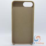 Apple iPhone 7 Plus / 8 Plus - WUW Two Tone Gold Carbon Fiber Leather Credit Card Holder Case