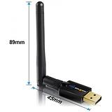 Wifi Adapter Single Antenna AC 600Mbps Dual Band 5Ghz / 2.4Ghz Long Range Wireless Adapter Support for Win Vista /7/8.1/10/XP/MAC 10.6-10.15