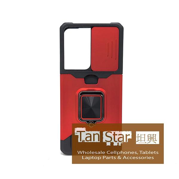 Samsung Galaxy S21 Ultra - Secure Card Holder Magnet Enabled Case with Ring Kickstand