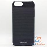 Apple iPhone 7 Plus / 8 Plus - WUW Black Fabric Coated Hard Case