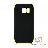 Samsung Galaxy S7 Edge - Black Silicone Phone Case with Chrome Edge