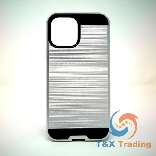 Apple iPhone 12 Pro Max - Slim Sleek Brush Metal Case