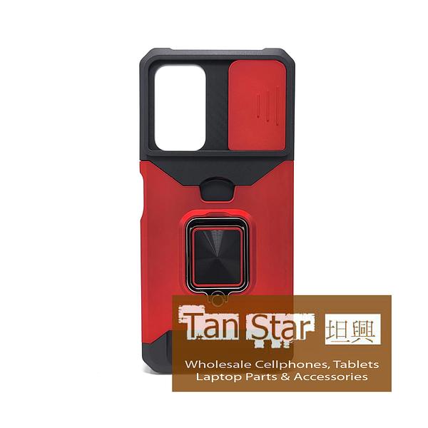 Samsung Galaxy A03S - Secure Card Holder Magnet Enabled Case with Ring Kickstand