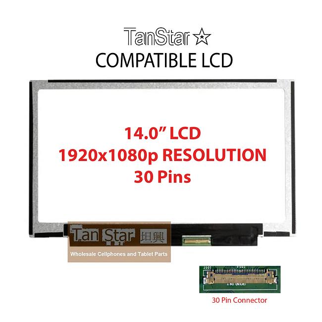14.0" Laptop LCD Screen 1920x1080p 30 Pins [TSTPC14.0-06]