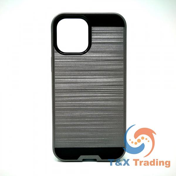 Apple iPhone 12 Pro Max - Slim Sleek Brush Metal Case