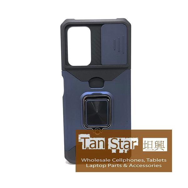 Samsung Galaxy A03S - Secure Card Holder Magnet Enabled Case with Ring Kickstand