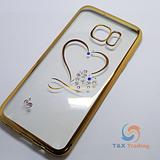 Samsung Galaxy S7 Edge - Chrome Edge with Rhinestone Silicone Case