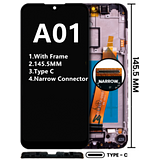 LCD assembly with frame NARROW FLEX for Samsung Galaxy A01 A015 A015F