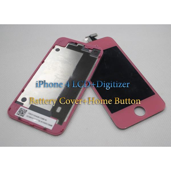 LCD digitizer assembly for iphone 4 4G home button back cover full set