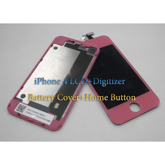 LCD digitizer assembly for iphone 4 4G home button back cover full set