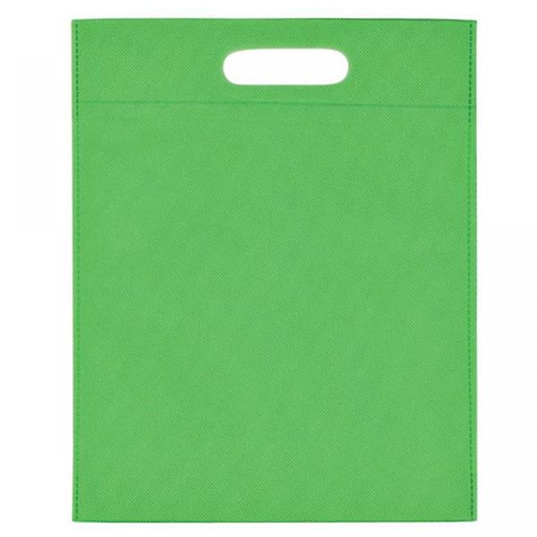 Black Die Cut Non Woven Reusable Bag 15x15.5"