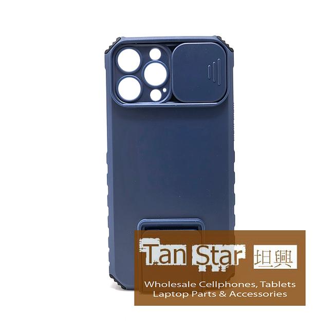 Apple iPhone 14 Pro / 15 Pro - Stand Up Case with Camera Shield and Kickstand