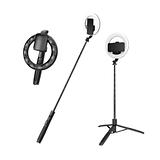 Portable Folding Live 1.7M Long Selfie Stick with Ring Light Q05s