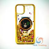 Apple iPhone 11 Pro Max -  Water Liquid Case with Pop Socket Mirror