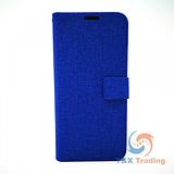 Samsung Galaxy S9 Plus - Cloth Leather Book Style Wallet Case with Strap