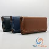 Horizontal Leather Belt Clip Pouch Holster Case 4.7"