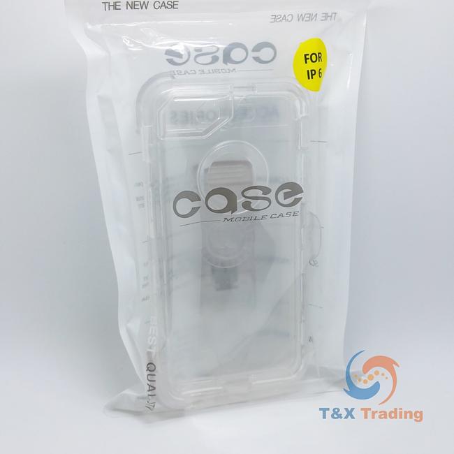 Apple iPhone 6 / 6S / 7 / 8 / SE 2020 / SE 2022 - Transparent Fashion Defender Case with Belt Clip