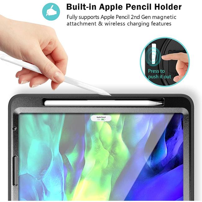 Apple iPad Air 4 / Air 5 / Air 11" M2 (2024) - Heavy Duty Shockproof Rotatable Case with Kickstand