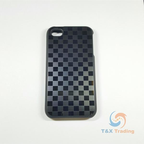 Apple iPhone 4 / 4S - Ideal-Case Rubber Rim Chessboard Edition Metallic Case