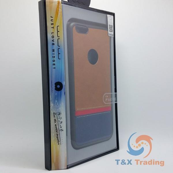 Apple iPhone 6 / 6S - WUW Leather Coated Silicone Hard Case