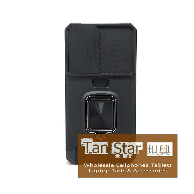 Samsung Galaxy S21 FE - Secure Card Holder Magnet Enabled Case with Ring Kickstand