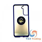 Samsung Galaxy S21 Plus - Frosted Bumper Magnet Enabled Case with Ring Kickstand