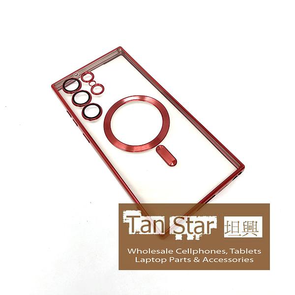 Samsung Galaxy S22 Ultra - Chrome Edge Magnet RING Silicone Case