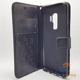 Samsung Galaxy S9 Plus - Butterfly Book Style Wallet Case with Strap
