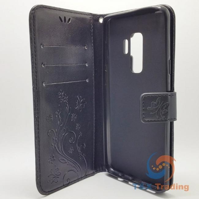 Samsung Galaxy S9 Plus - Butterfly Book Style Wallet Case with Strap
