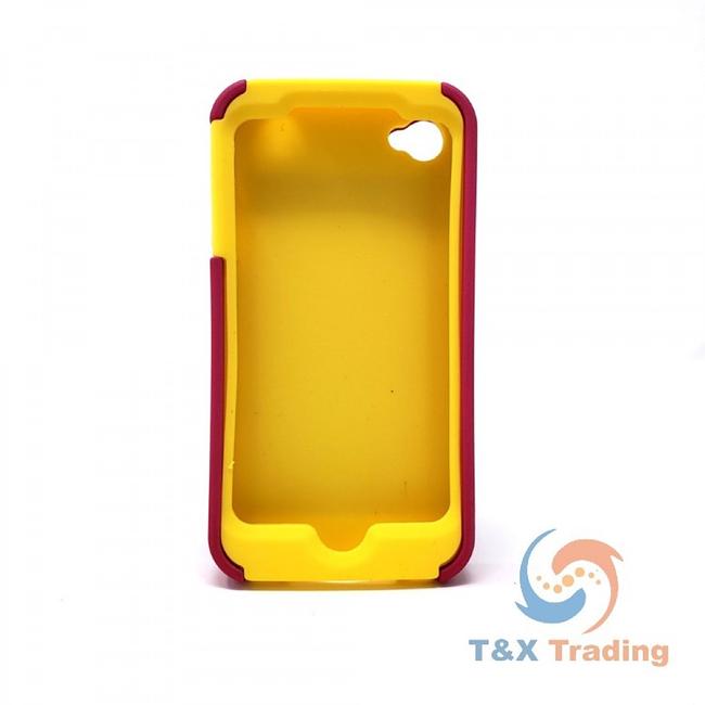 Apple iPhone 4G/4S - Pink Hard Case With Kickstand
