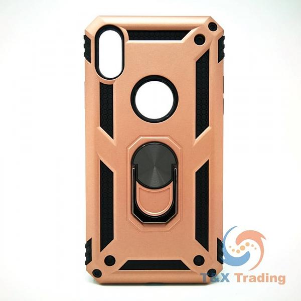 Apple iPhone XS Max - Transformer Magnet Enabled Case with Ring Kickstand