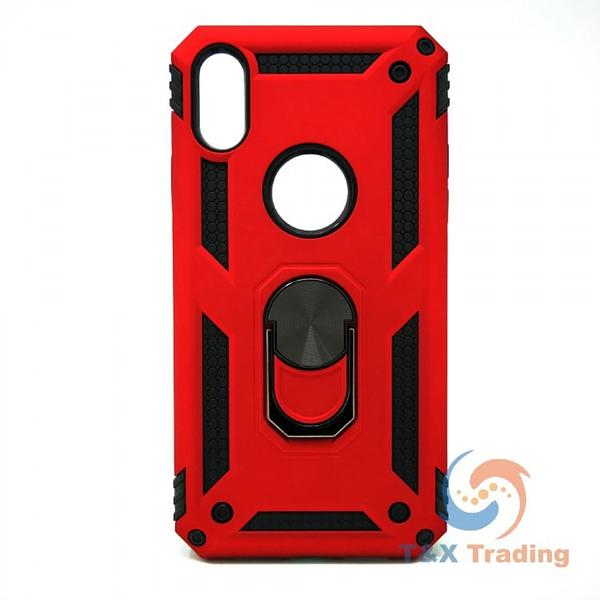 Apple iPhone XS Max - Transformer Magnet Enabled Case with Ring Kickstand