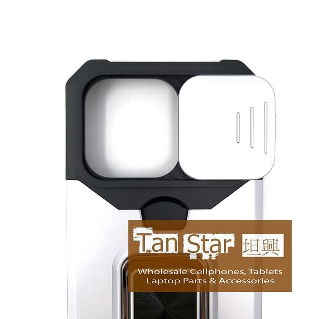 Apple iPhone 14 Pro Max - Secure Card Holder Magnet Enabled Case with Ring Kickstand