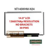 14.0" Laptop LCD Screen 1366x768p 30 Pins NT140WHM-N34