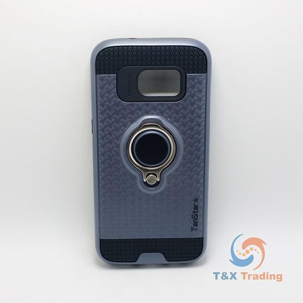 Samsung Galaxy S7 Edge - TanStar Magnet Enabled Case with Ring Kickstand