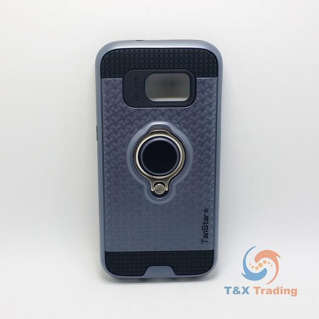 Samsung Galaxy S7 Edge - TanStar Magnet Enabled Case with Ring Kickstand