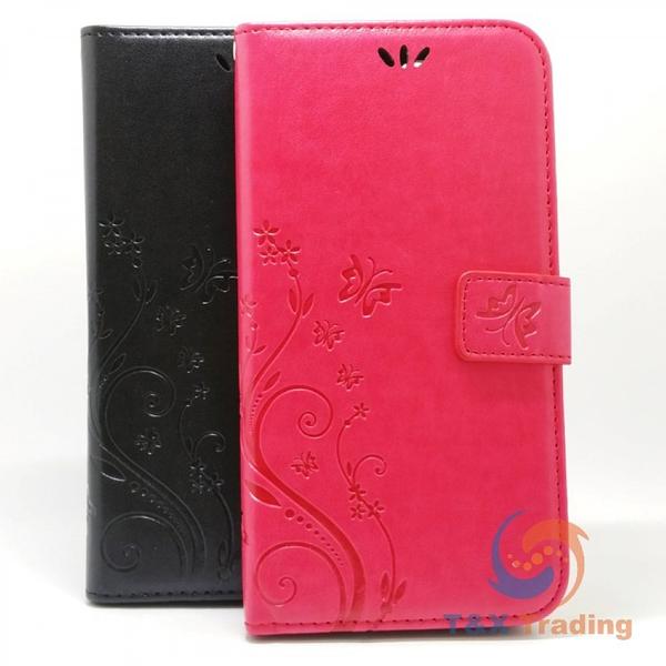 Apple iPhone 7 Plus / 8 Plus - Butterfly Book Style Wallet Case with Strap