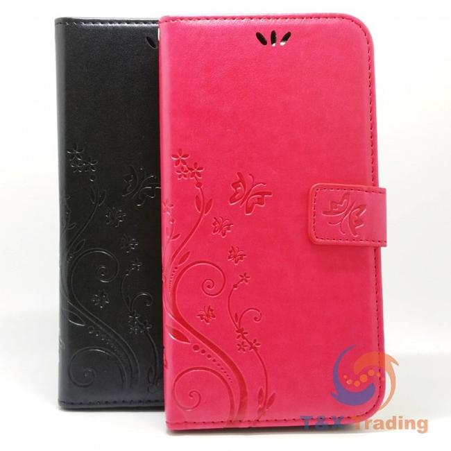 Apple iPhone 7 Plus / 8 Plus - Butterfly Book Style Wallet Case with Strap