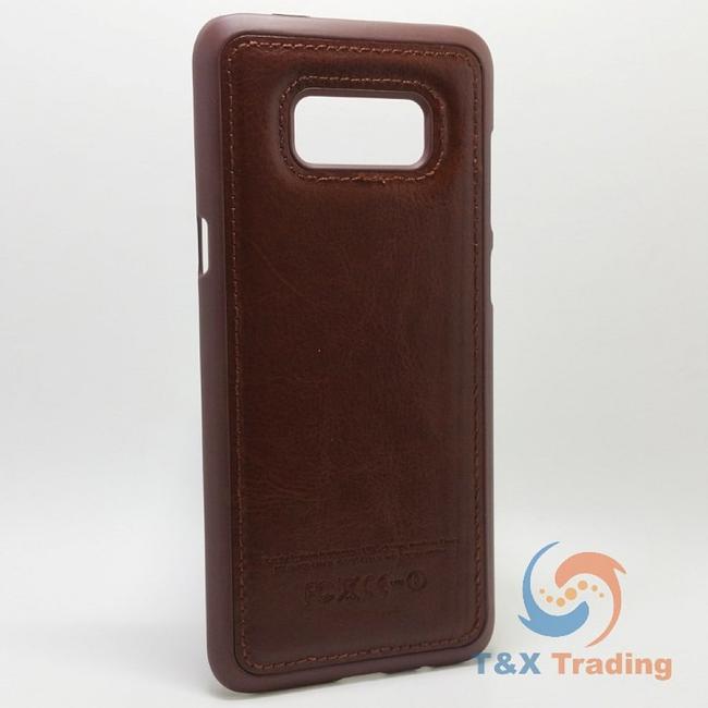 Samsung Galaxy S8 Plus - Leather Coated Silicone Hard Case