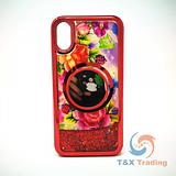 Apple iPhone XS Max -  Water Liquid Case with Pop Socket Mirror