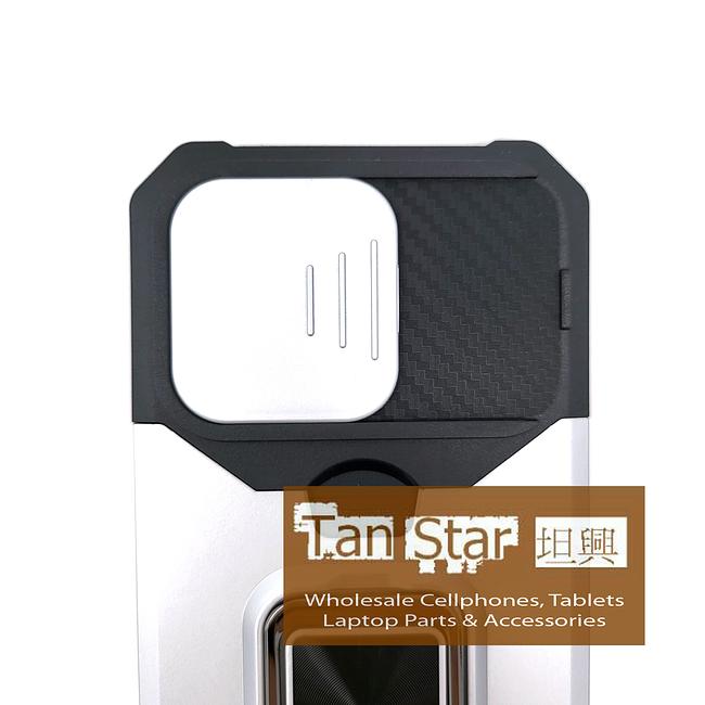 Apple iPhone 15 Pro Max - Secure Card Holder Magnet Enabled Case with Ring Kickstand