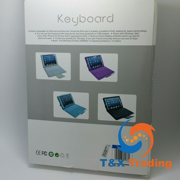 Apple iPad Mini 1 / 2 / 3 / 4 / 5 - Bluetooth Keyboard Tablet Leather Case