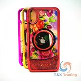 Apple iPhone X / XS -  Water Liquid Case with Pop Socket Mirror