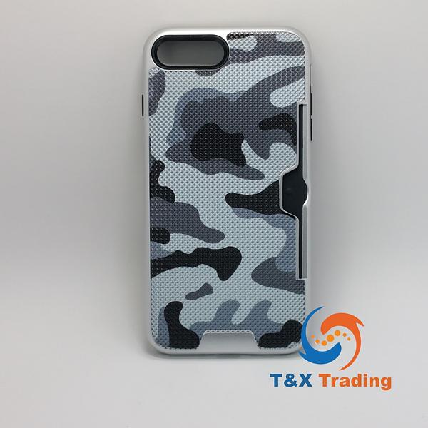 Apple iPhone 7 Plus / 8 Plus - Military Camouflage Credit Card Case