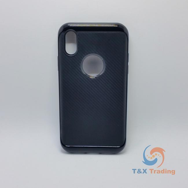 Apple iPhone X / XS - Slim Carbon Fiber Hybrid Silicone Case