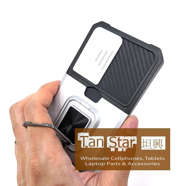 Samsung Galaxy S23 Plus - Secure Card Holder Magnet Enabled Case with Ring Kickstand