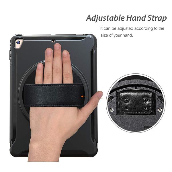 Apple iPad 12.9" 2nd Gen 2017 - Heavy Duty Shockproof Rotatable Case with Kickstand